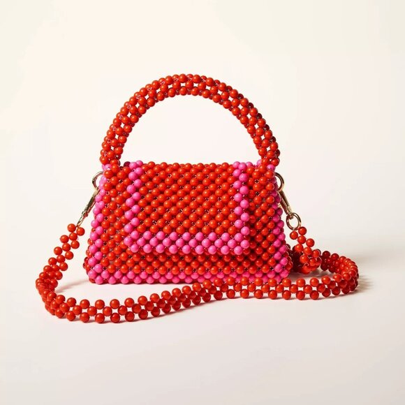 kate spade Handbags - NWT kate spade new york x Target Red/Pink Colorblock Beaded Crossbody Bag
